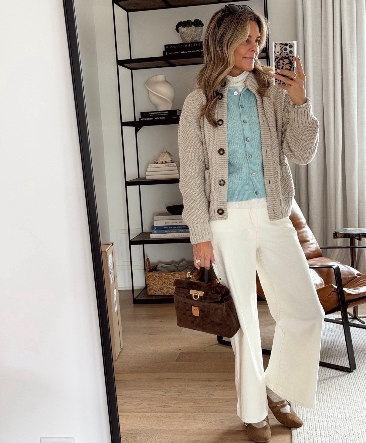 -Ecru jeans are soft and comfortable. TTS I’m 5’6”.
-Madwell cardi sz XS
-Madewell ribbed turtleneck TTS 
-Target shoes 

#LTKootd #LTKOver40