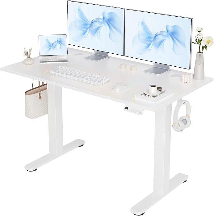 Claiks Electric Standing Desk, Adjustable Height Stand up Desk, 48x24 Inches Sit Stand Home Offic... | Amazon (US)