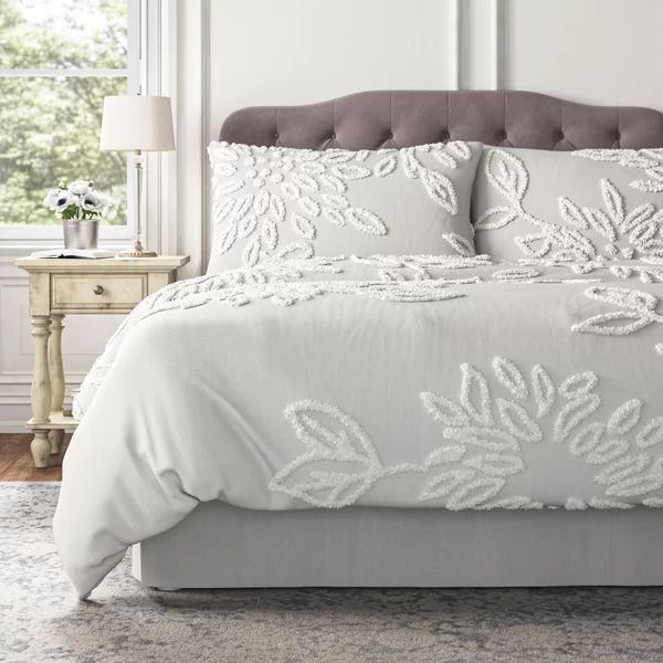 Opera 3 Piece Tufted Cotton Duvet Cover Set | Wayfair North America