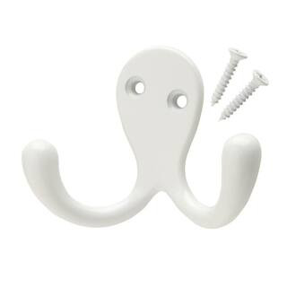 Everbilt Durable White Double Robe Hook-15361 - The Home Depot | The Home Depot