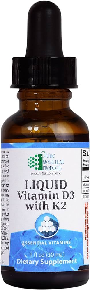 Ortho Molecular - Liquid Vitamin D3 with K2 - 1 OZ Liquid | Amazon (US)