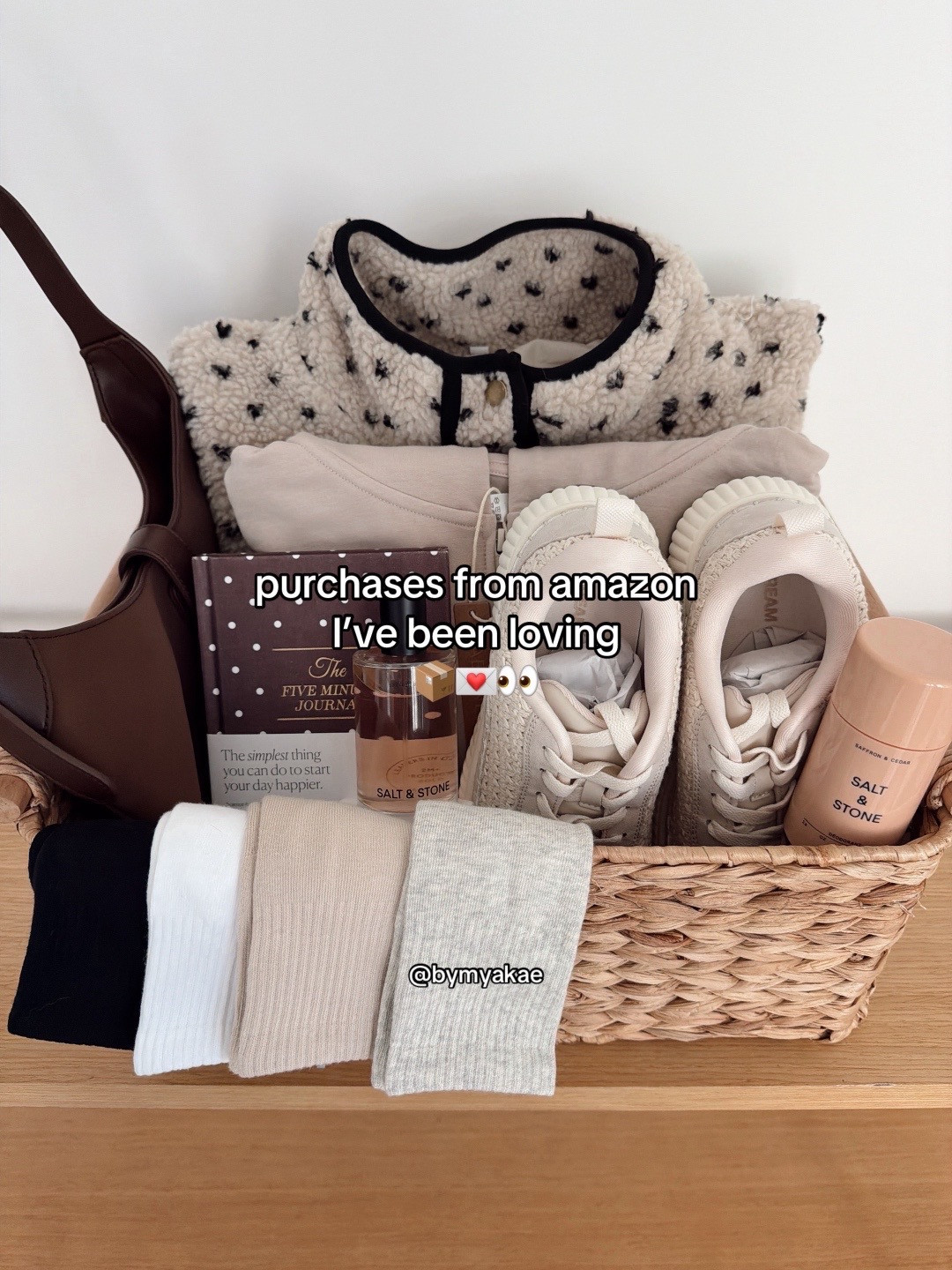 my recent amazon purchases that are giving everything right now 🤎🧺
i’ve been in my cozy girl era lately and these little finds have been making my routines feel so much cuter. it’s always the small things that make the biggest difference 😌

saving this basket because i already know i’ll be restocking half of these 🙈

#amazonfinds #amazonfavorites #cozygirlfinds #neutralaesthetic #amazonhaul #homefinds #bymyakae #amazonmusthaves #aestheticfinds #comfygirlera 

 #LTKGiftGuide #LTKootd #LTKSaleAlert