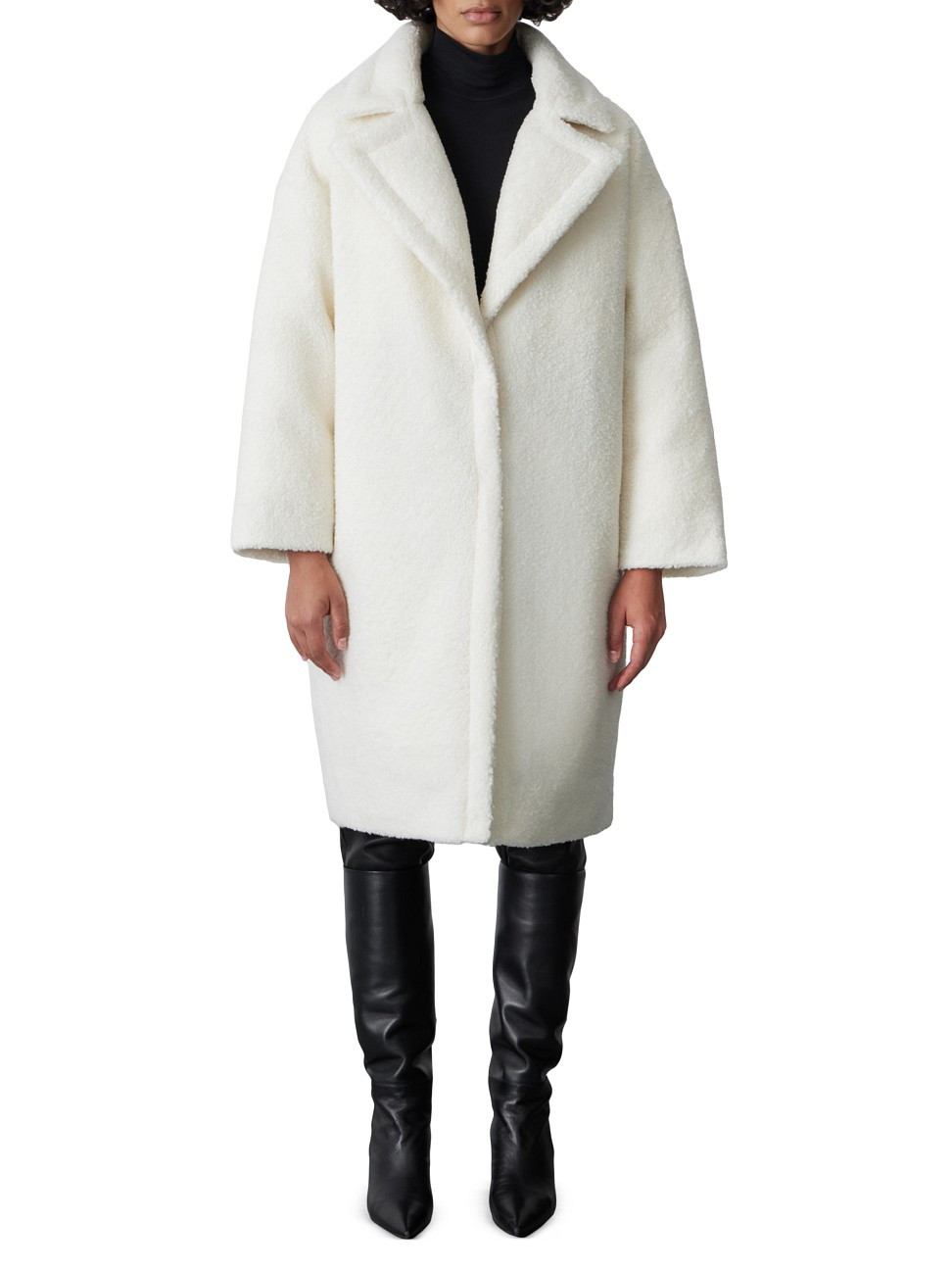 Women's Emme Reversible Teddy Pea Coat - Cream - Size Small | Saks Fifth Avenue