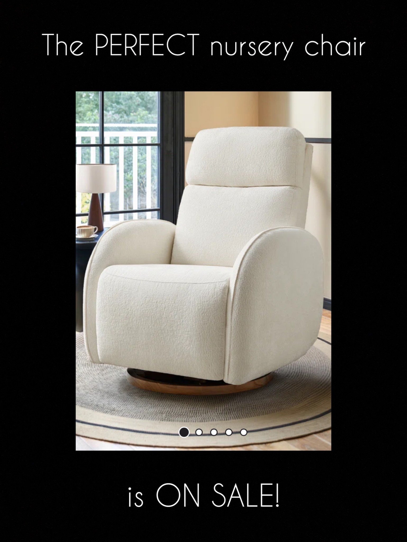 Electric recliner, electric headrest, electric lumbar support, swivel chair, glider, usb port, smart sensing night light. And it’s attractive and chic! Comes in 4 colors too!!! Can’t beat the quality at this price point. Where was this when my kids were babies?!! 

#LTKSaleAlert #LTKBaby #LTKHome