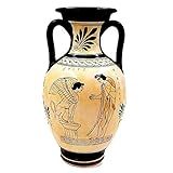 Greek Pottery Amphora 22cm,Attic White Ground,Oedipus Sphinx,God Dionysus | Amazon (US)