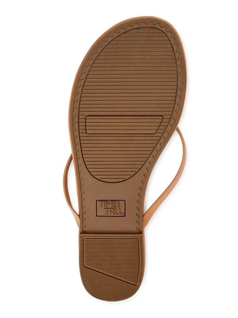 Time and Tru Women's Barely There Sandals, Wide Width Available | Walmart (US)