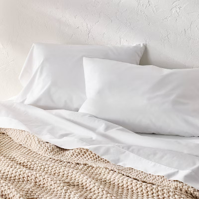 King 600 Thread Count Sateen Pillowcases White - Casaluna™ | Target