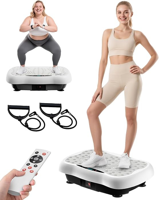 Vibration Plate Exercise Machine, Vibrating Platform for Lymphatic Drainage with 120 Speeds, Upgr... | Amazon (US)