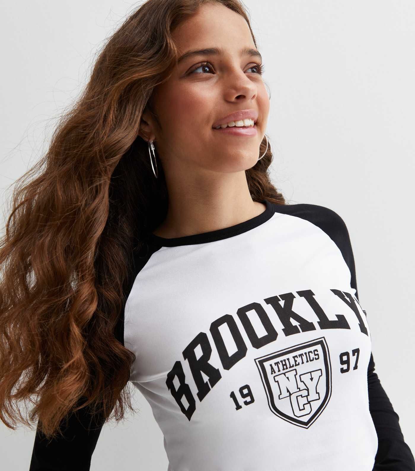 Girls Black Brooklyn Logo Long Sleeve T-Shirt
						
						Add to Saved Items
						Remove from S... | New Look (UK)