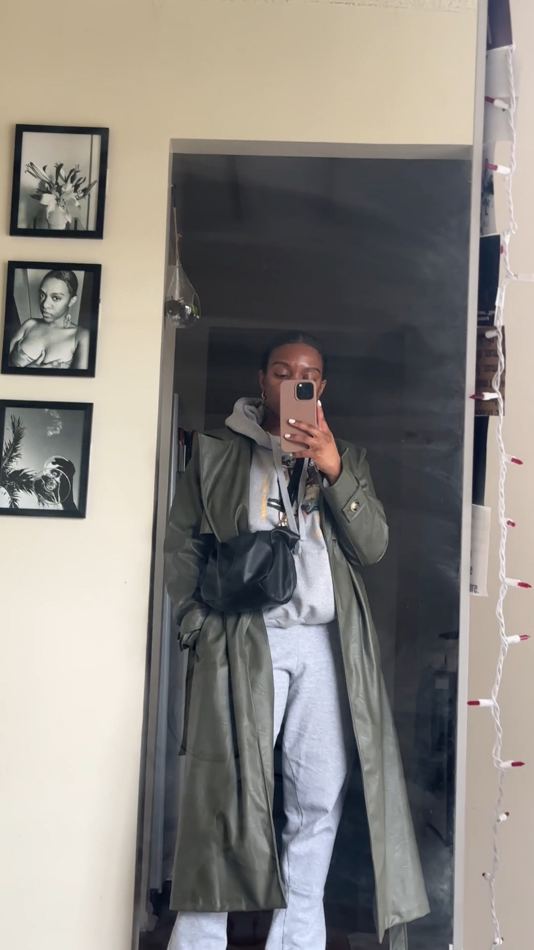 Loving this olive green faux leather trench!🤍 

#LTKVideo #LTKSpringSale #LTKstyletip