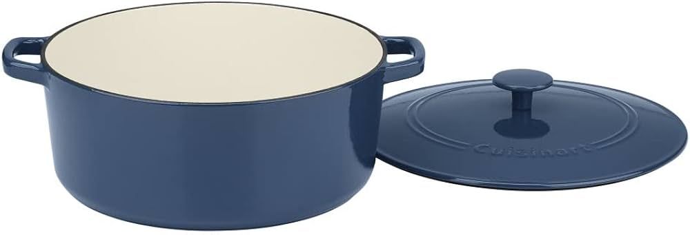 Cuisinart 7 Qt Round Casserole, Covered, Enameled Provencial Blue | Amazon (US)