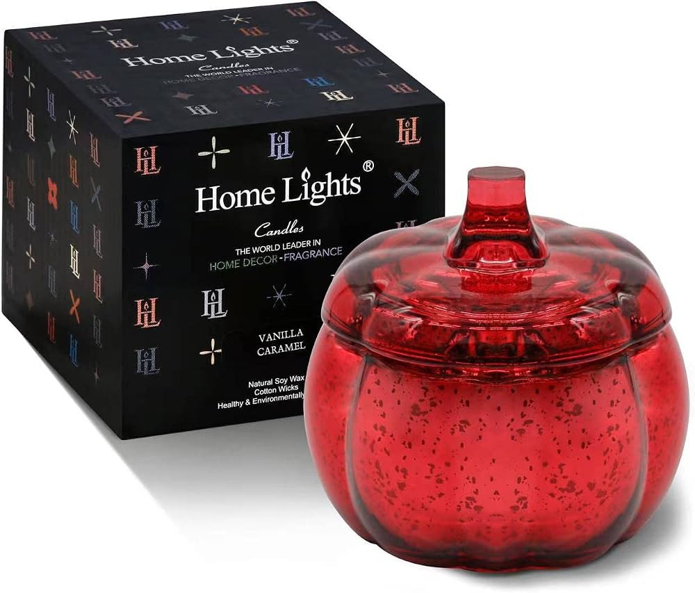Scented Candles for Home Decoration - Natural Soy Wax Candles - Pumpkin Shaped - Vanilla Caramel ... | Amazon (US)