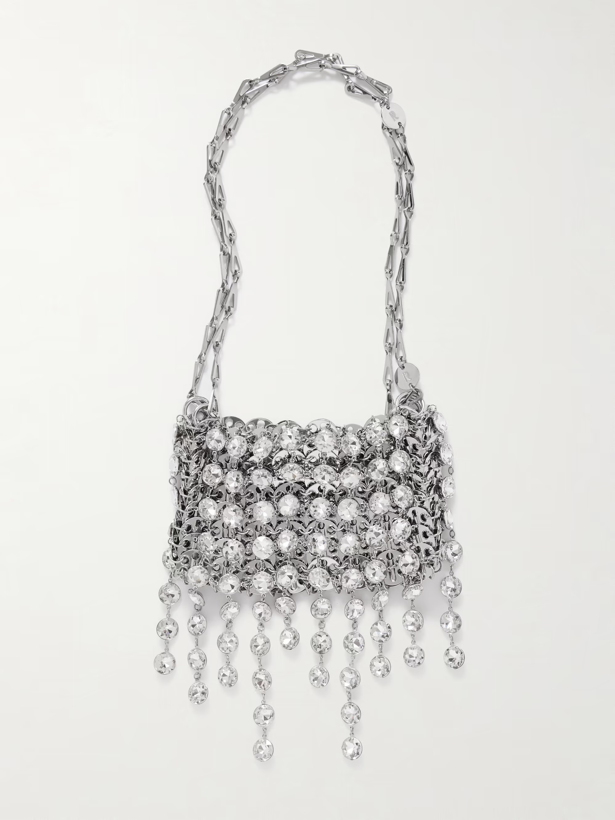 1969 Filet crystal-embellished chainmail shoulder bag | NET-A-PORTER (US)