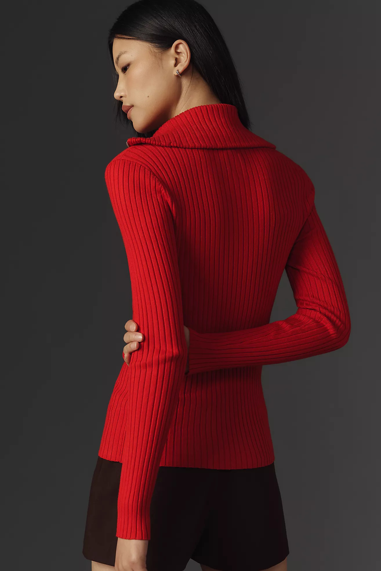 Maeve Fitted Half-Zip Sweater | Anthropologie (US)