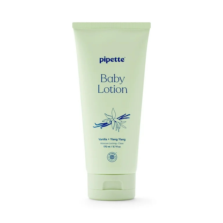 Pipette Baby Lotion, Plant-Based Squalane, Vanilla & Ylang Ylang, 5.7 floz | Walmart (US)