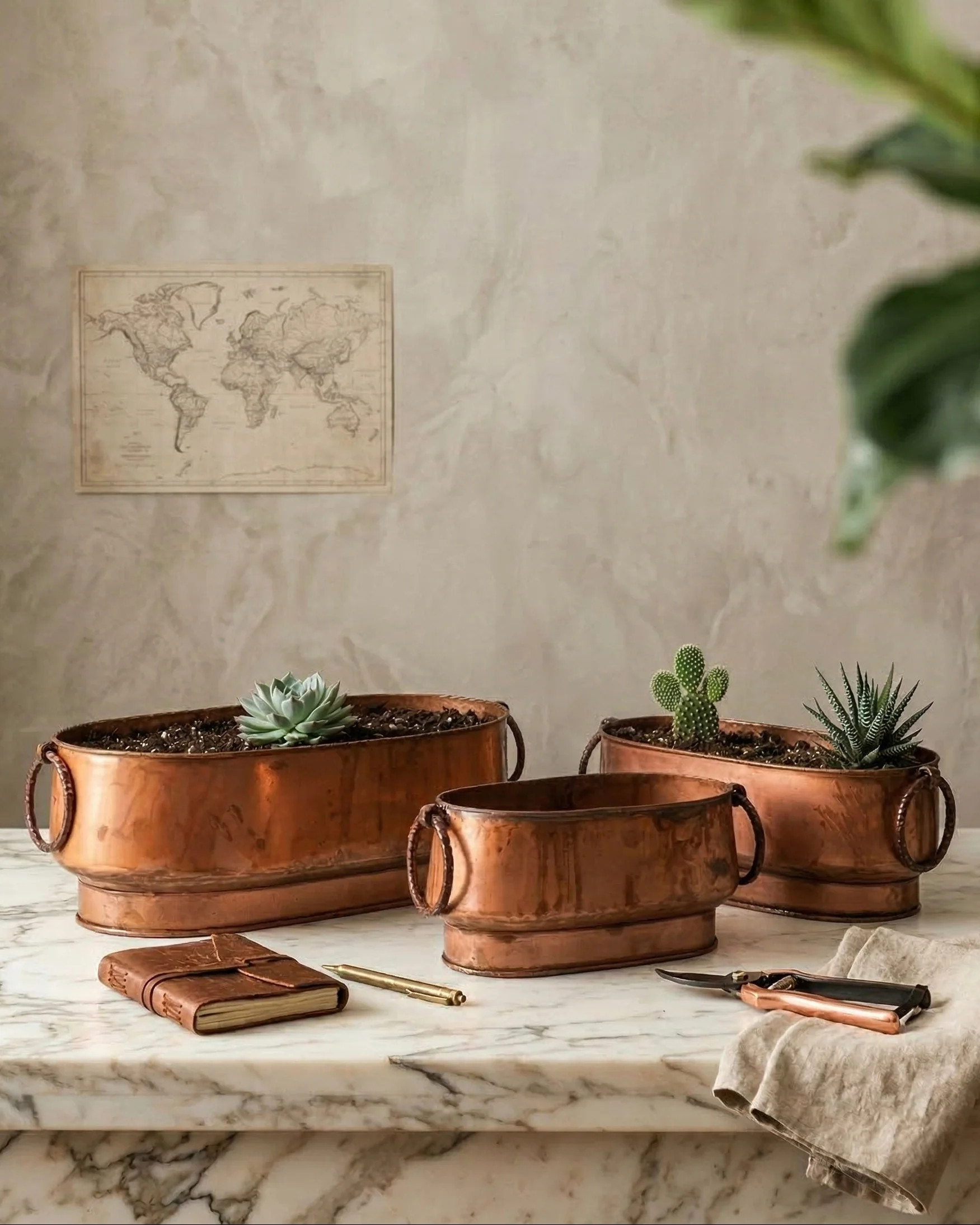 Hand-Finished Copper Garden Vessels | MJHome