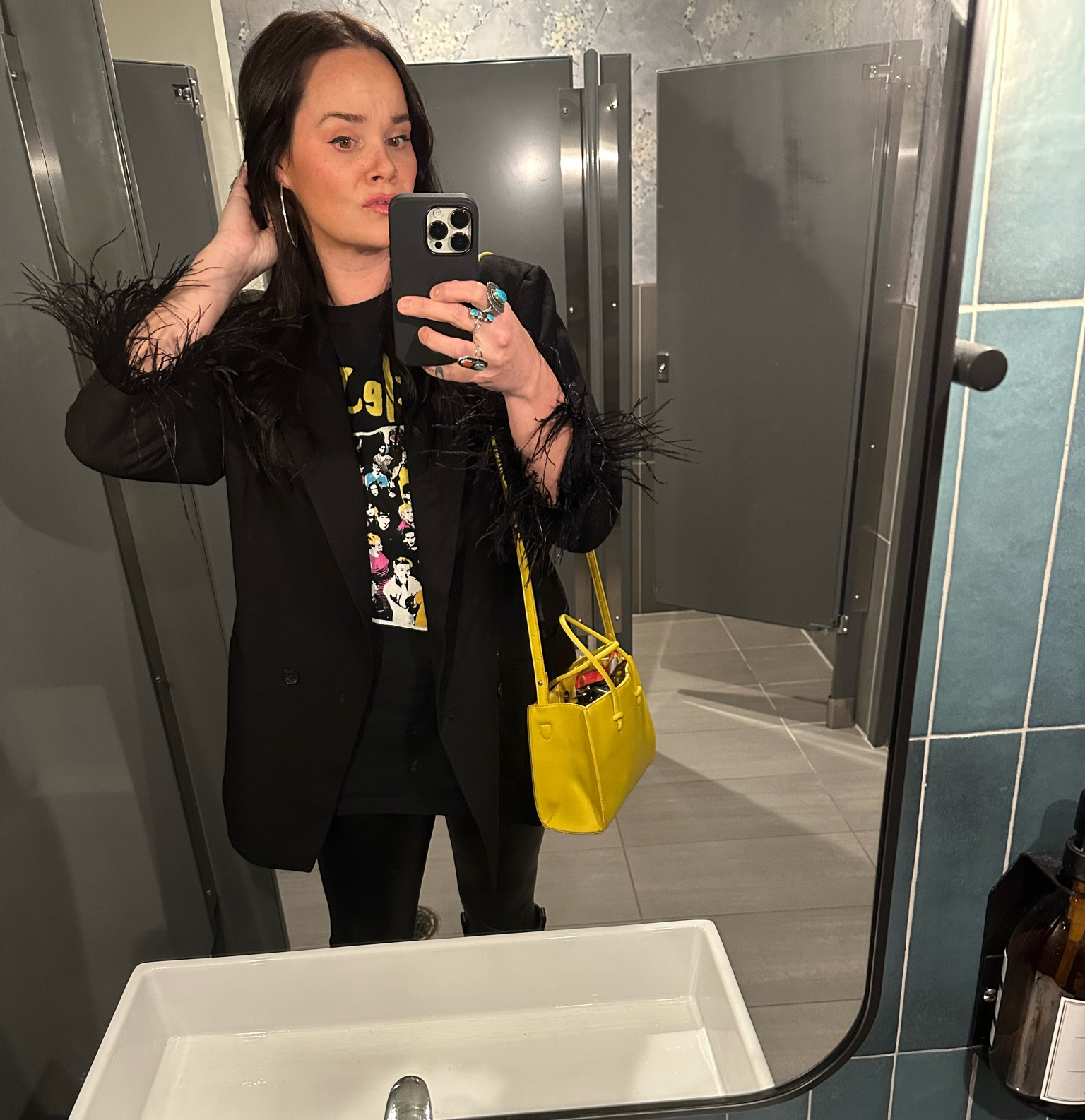 Hutch fur trim oversized blazer, circle jerks shirt, and pleather leggings for a effortless dinner look. 

#LTKstyletip #LTKcurves #LTKU