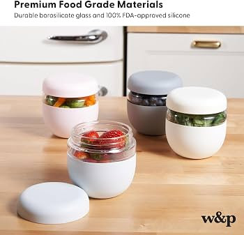 W&P Porter Seal Tight Lunch Bowl Container w/ Lid | Blush 16 Ounces | Leak & Spill Proof, Soup & ... | Amazon (US)