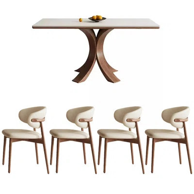 Rock plate dining table rectangular home French | Wayfair North America
