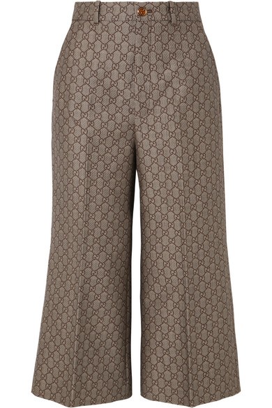 Cotton and wool-blend jacquard wide-leg pants | NET-A-PORTER (US)
