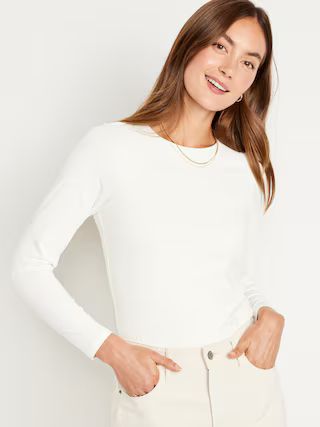 Fitted Long-Sleeve T-Shirt for Women | Old Navy (US)