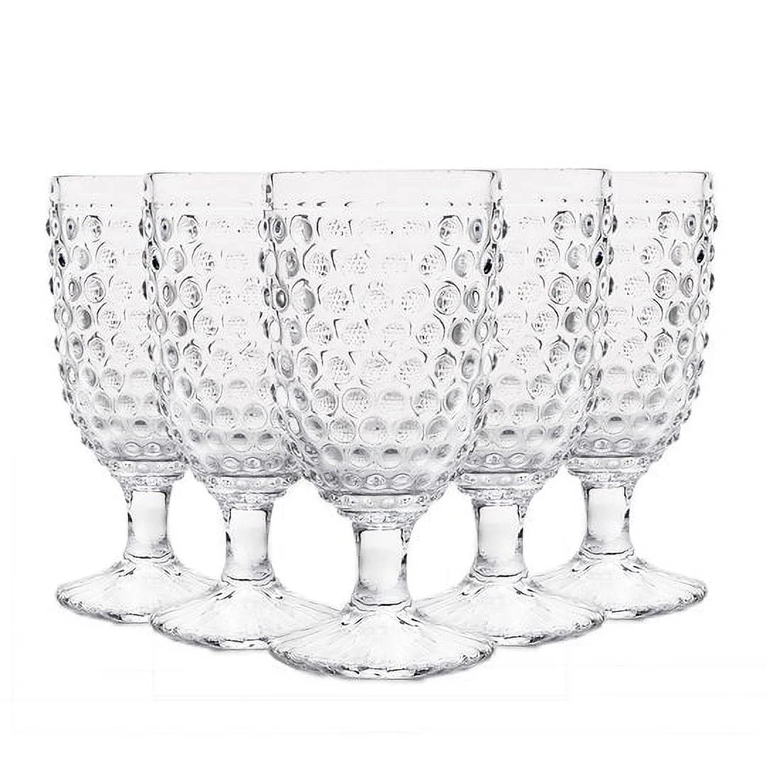 HOMEW Hobnail Collection Beverage Goblet (13.3 oz. set of 6) | Walmart (US)