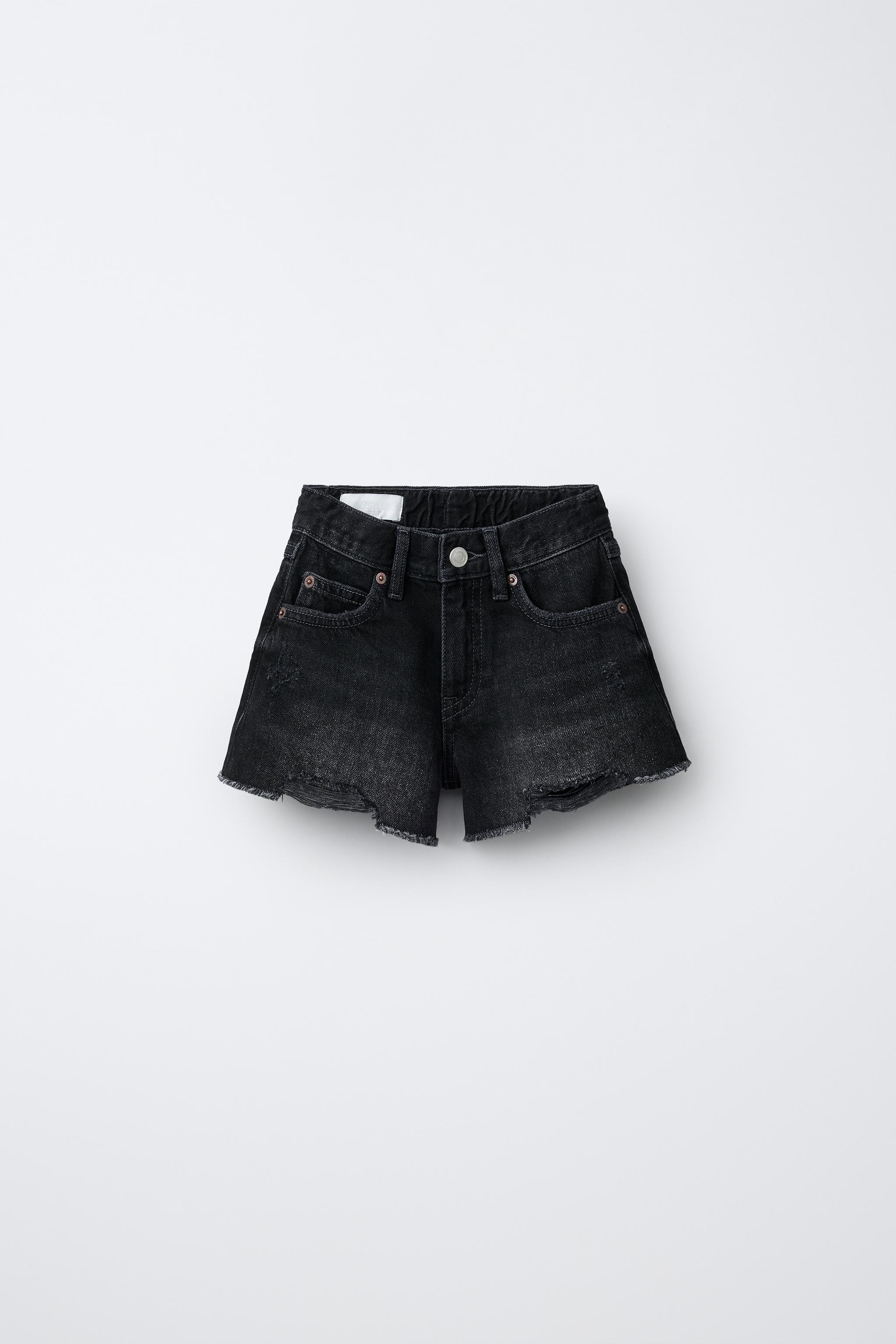 RIPPED DENIM BERMUDA SHORTS | Zara US