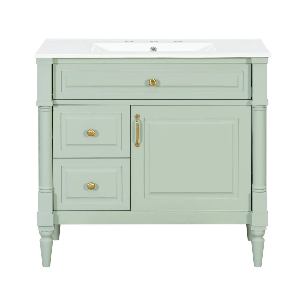 36 Inch Bathroom Vanity With Sink,Green | Wayfair North America