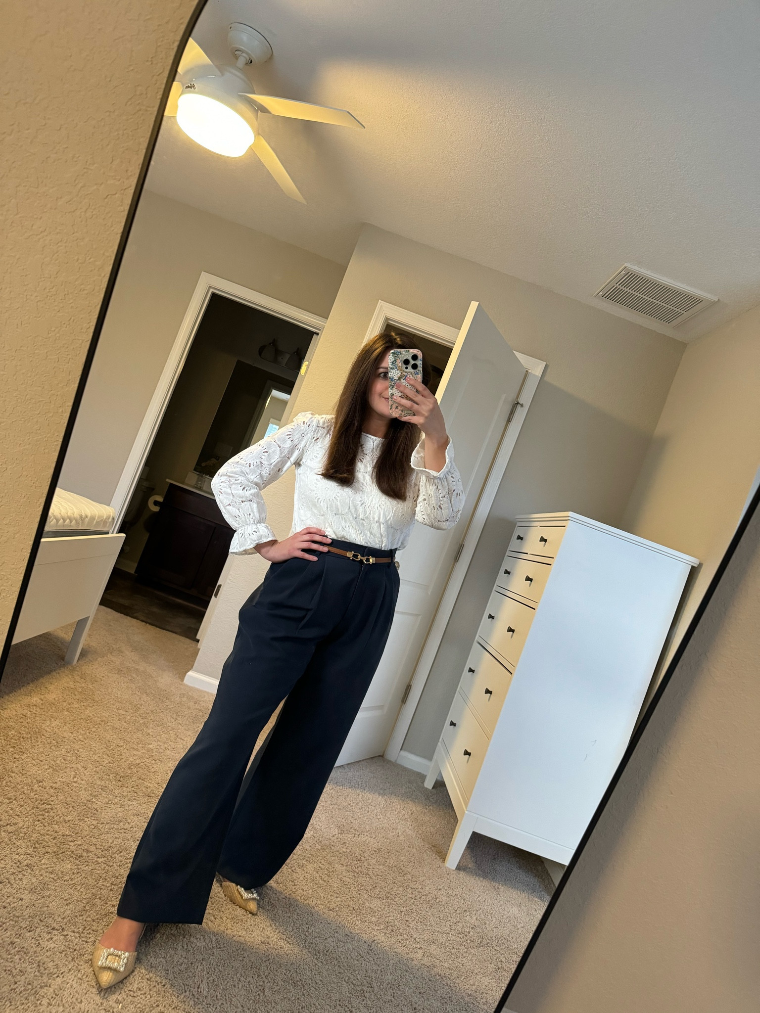 Workwear for spring! Abercrombie tailored pants, target long sleeve floral blouse, dsw flats, and brown skinny belt. 

Navy pants, trousers, business casual, work pants

#LTKshoecrush #LTKworkwear #LTKxTarget