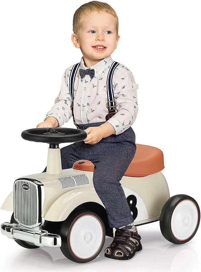 JOYLDIAS Kids Ride on Toys, Toddler Car Classic Train Style, Foot-to-Floor Sliding Car with Limit... | Amazon (US)