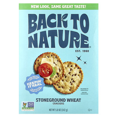 Back to Nature, Crackers, Stoneground Wheat, 5 oz (142 g) | iHerb
