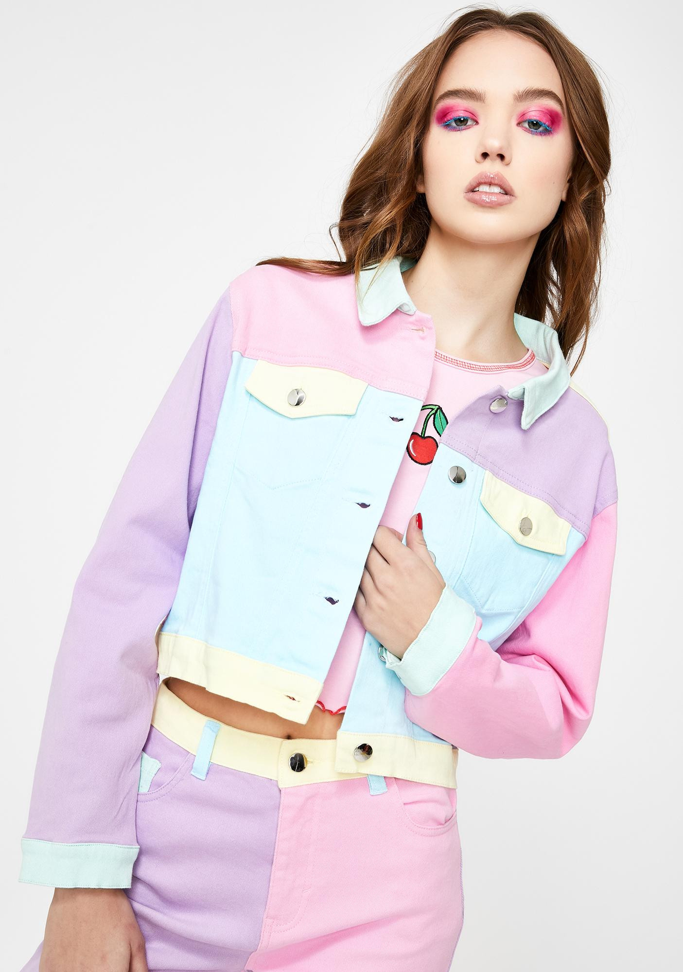 Pretty In Pastel Denim Jacket | Dolls Kill