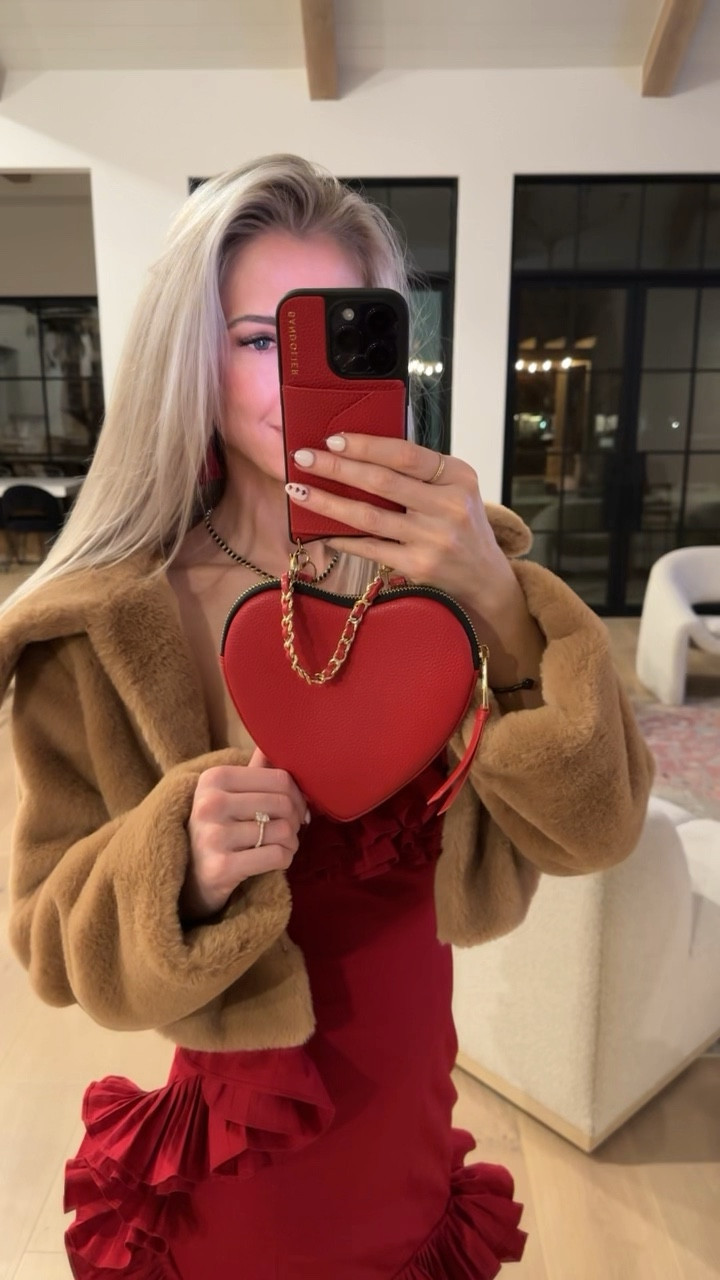 Heart wristlet + revolve dress and coat! Kendra Scott earrings 

#LTKwedding #LTKSeasonal #LTKSpringSale