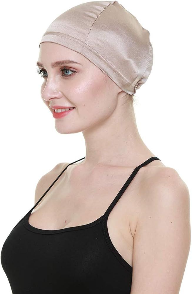 Wig Cap-100% Mulberry Silk Breathable Soft for Bald Head Available All The Year | Amazon (US)