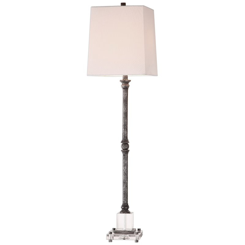 Bowery Hill Modern Buffet Table Lamp in Aged Black and White | Walmart (US)