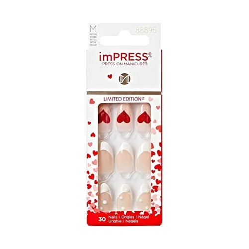 KISS imPRESS Press-On Manicure Limited Edition Valentine Nails, ‘Love Like This’, 30 Count | Walmart (US)