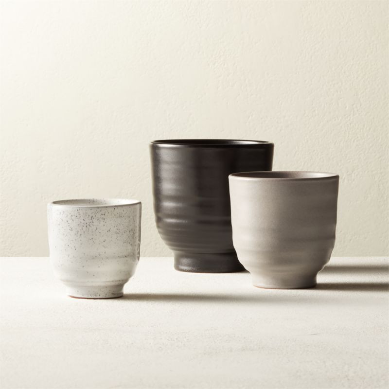 Santino Modern Terracotta Indoor Planter Set of 3 + Reviews | CB2 | CB2