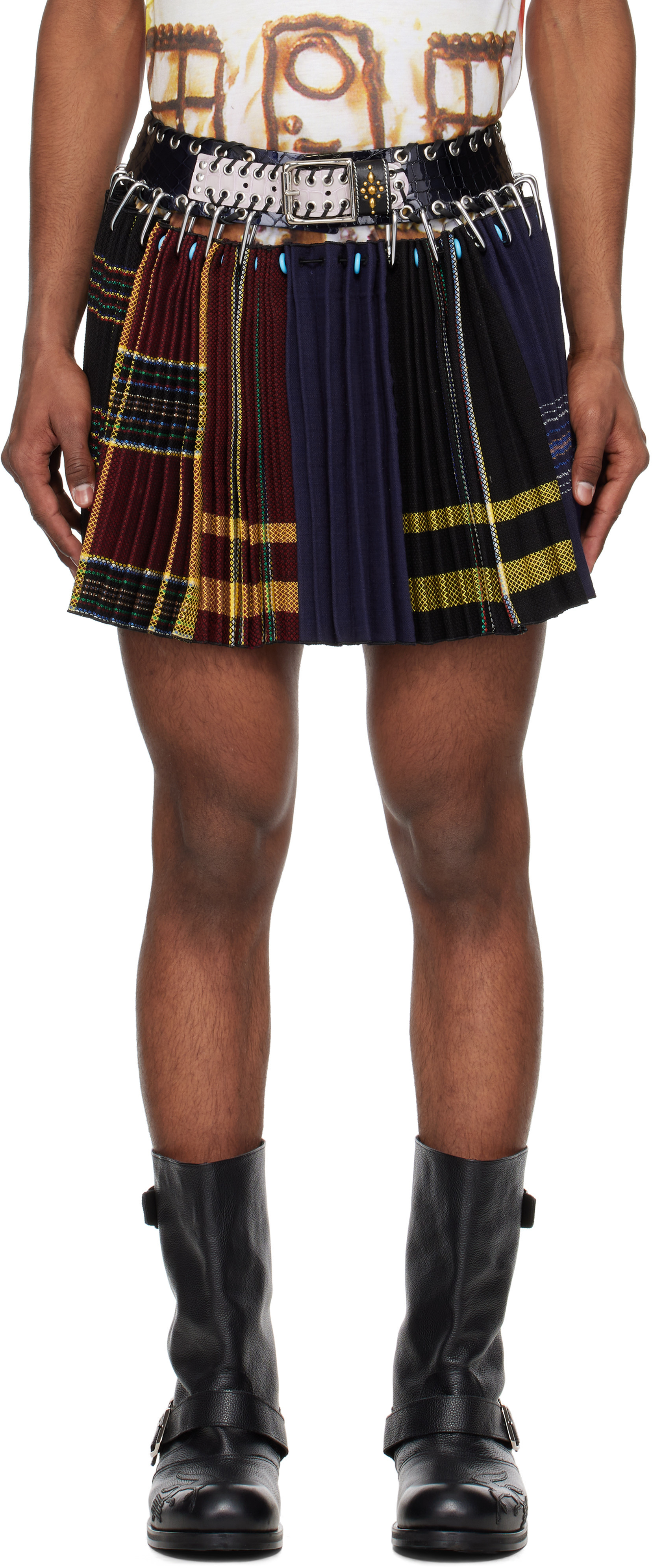 Chopova Lowena Multicolor Bulgarian Apron Mini Carabiner Skirt | SSENSE
