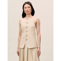 Beatrice Stretch Linen Top | Rebecca Taylor