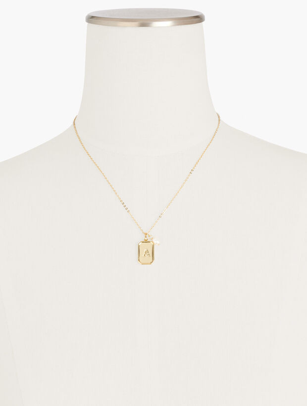 Monogram Initial Pendant Necklace | Talbots