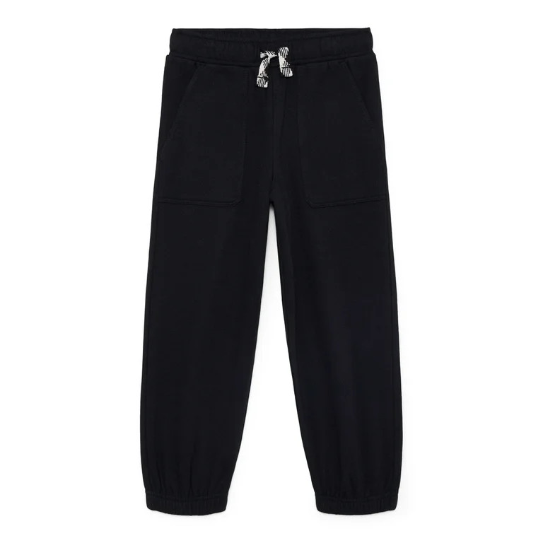 Wonder Nation Little Boys Solid Fleece Joggers, Size 4-10 | Walmart (US)