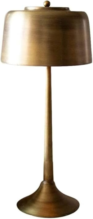 Brass Table Lamp Modern Accent Lighting Fixture for Desk Nightstand or Side Table with Minimalist... | Amazon (US)