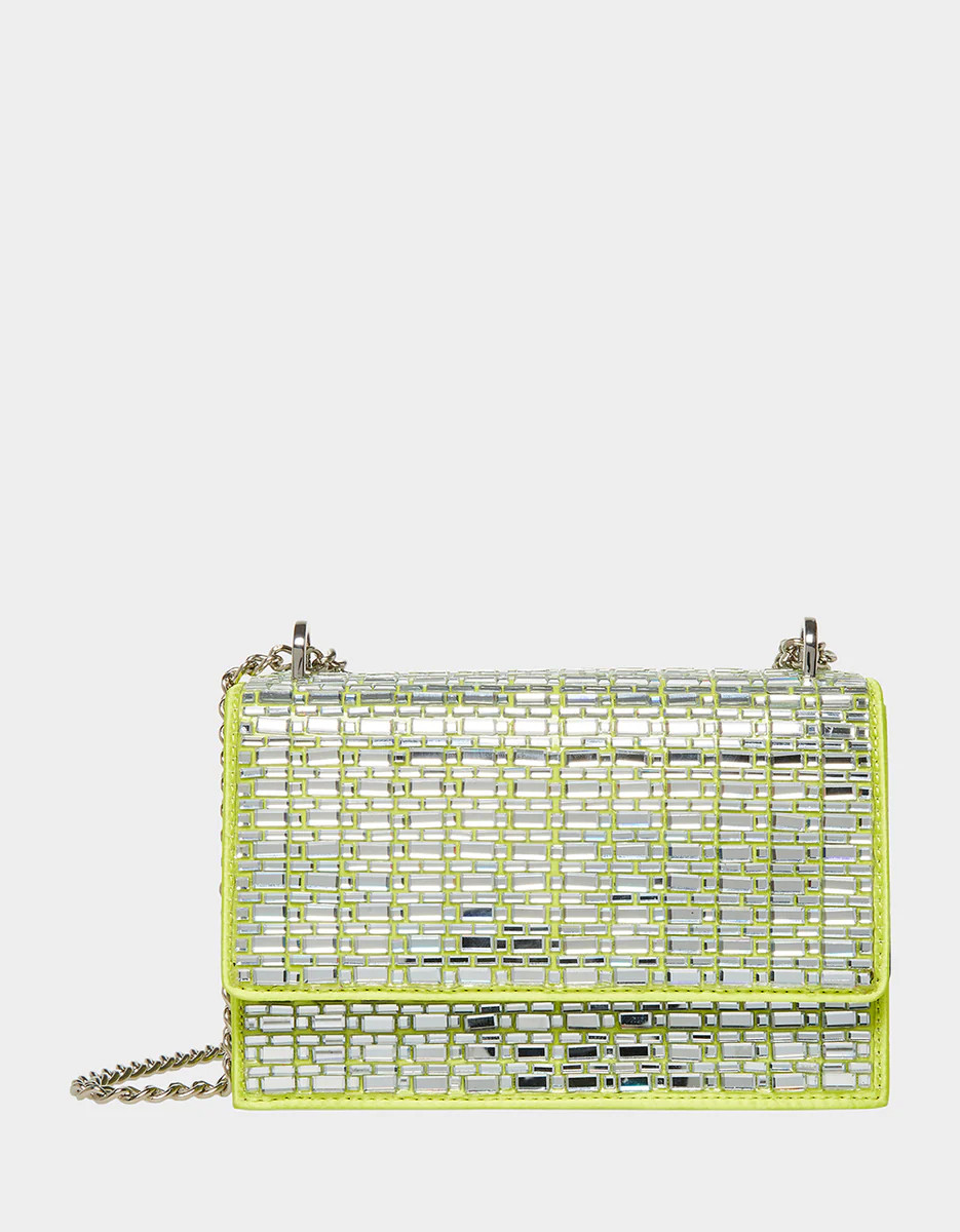 SHINE ON CONVERTIBLE FLAP BAG CITRON | Betsey Johnson