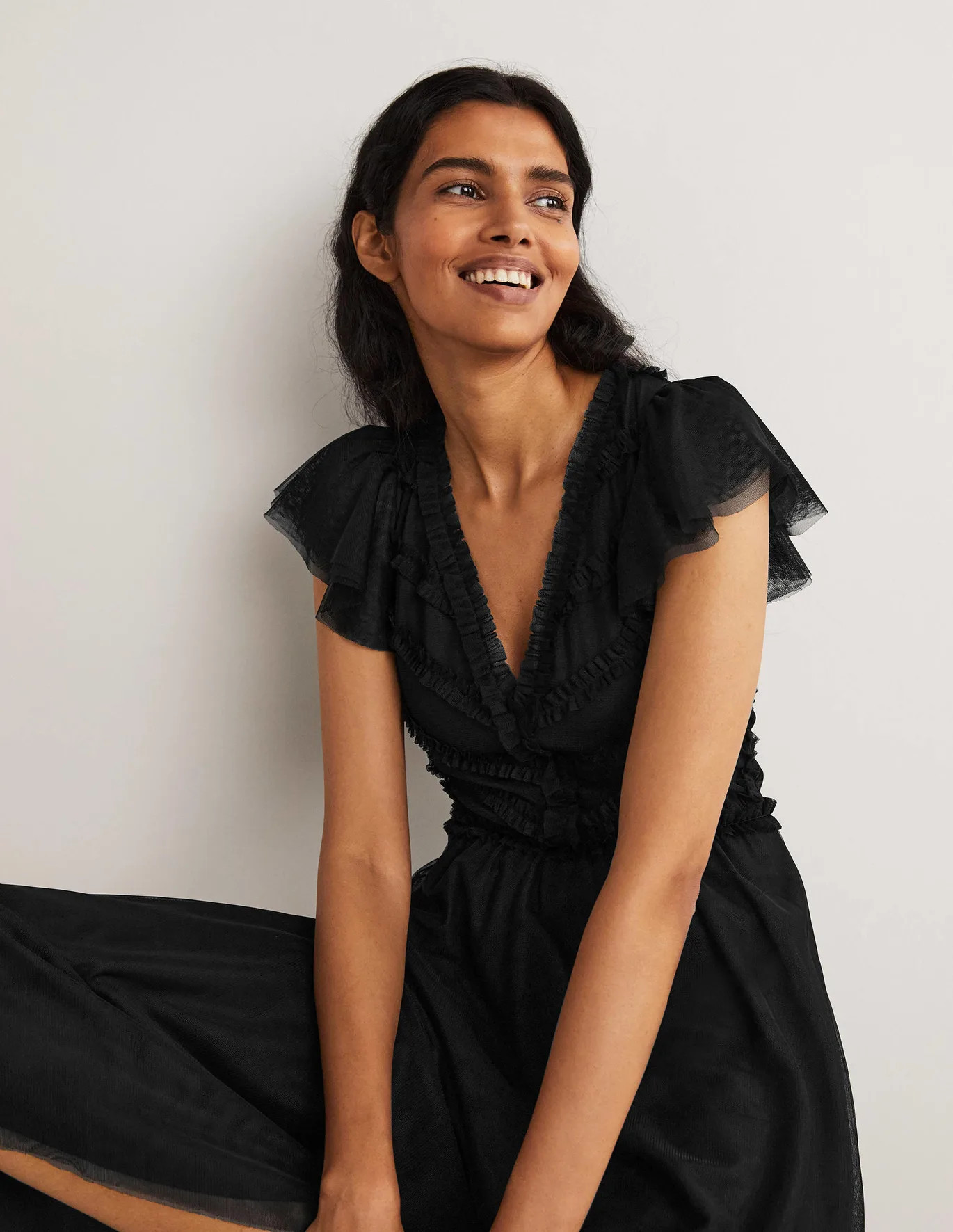 V-Neck Tulle Maxi Dress | Boden (US)