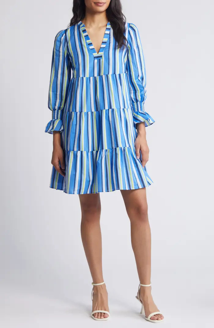 Eliza J Float Tiered Three-Quarter Sleeve Dress | Nordstrom | Nordstrom