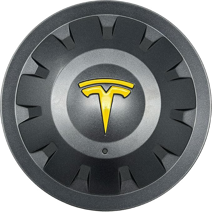 Wheel Logo Decal Overlay Stickers for Tesla, Uberturbine/Arachnid/Cyberstream, 5-pc Set (Gloss Ye... | Amazon (US)