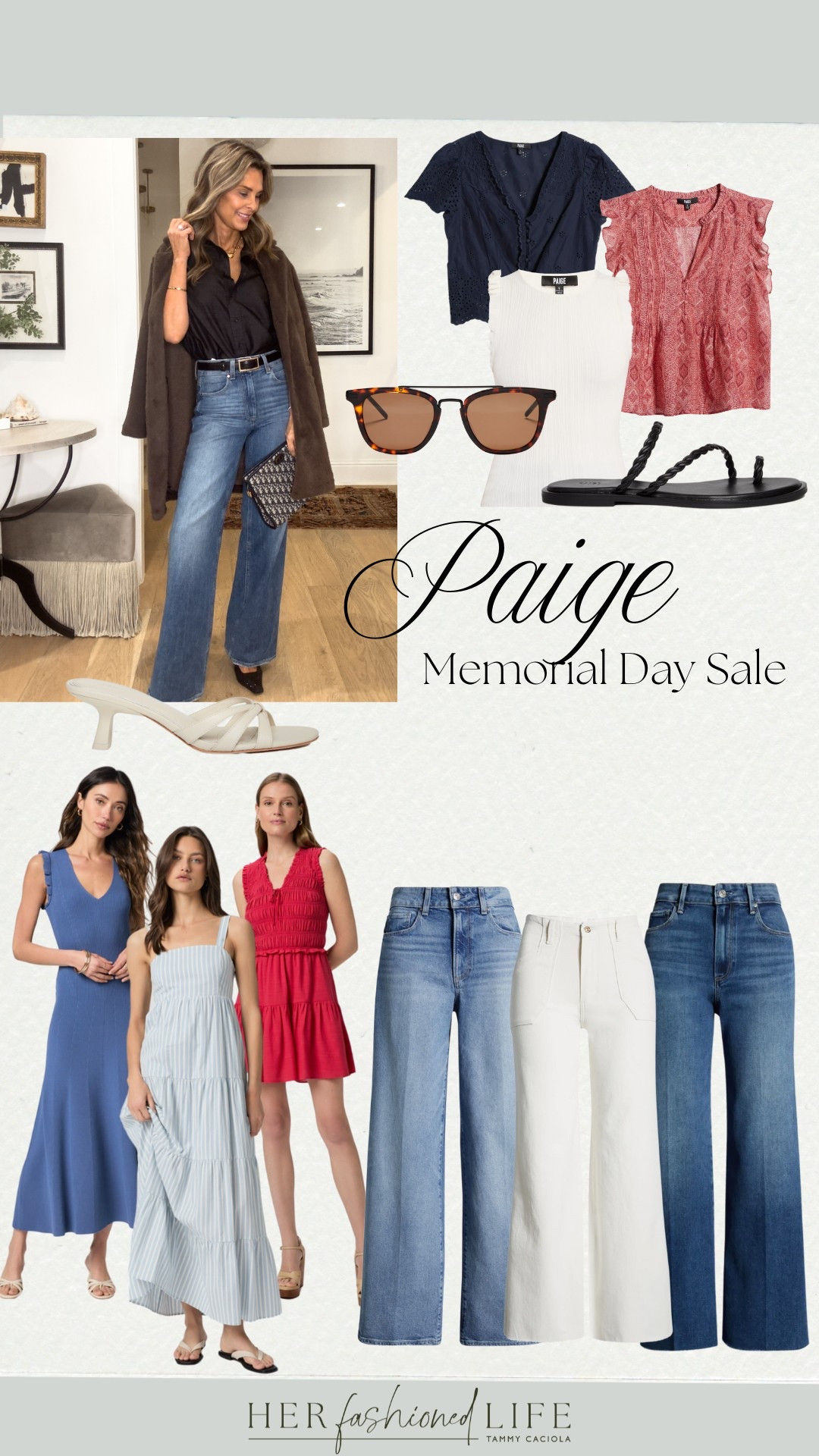 Paige Memorial Day Sale 🇺🇸✨ Starting today, May 21st & ending May 27th! #SashaJeans #Dresses #Sandals #Tops #Jeans #Sunglasses #Paige #MemorialDay #Fashion #RedWhiteAndBlue 