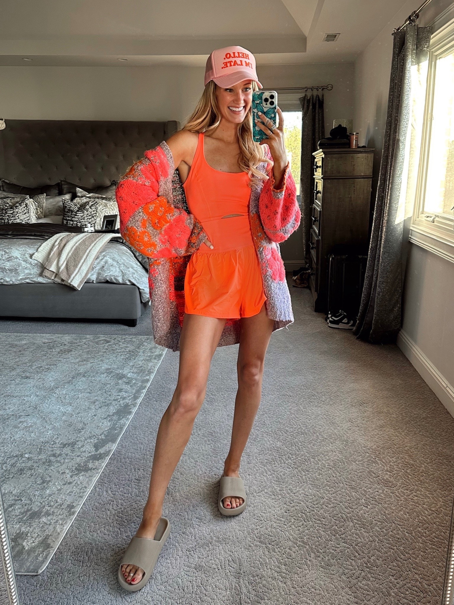 Free people runsie (small), free people Cardi (small), sandals TTS 

Hat: @hatsbymadi

#LTKstyletip #LTKunder100 #LTKunder50