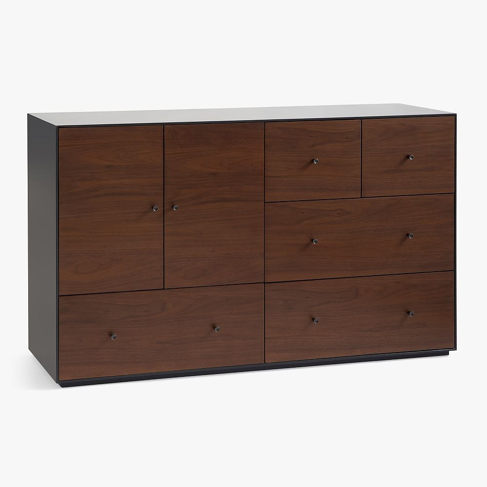 Ezra 5-Drawer Dresser, Dark Walnut/Anthracite | Pottery Barn Teen