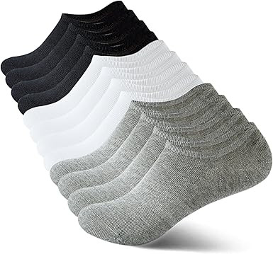 Calcetines no Show para mujer, de corte bajo, forro invisible, antideslizantes, para barco, 6 par... | Amazon (US)
